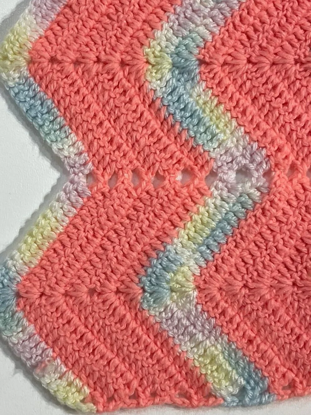 Peach Crochet Shawl 21